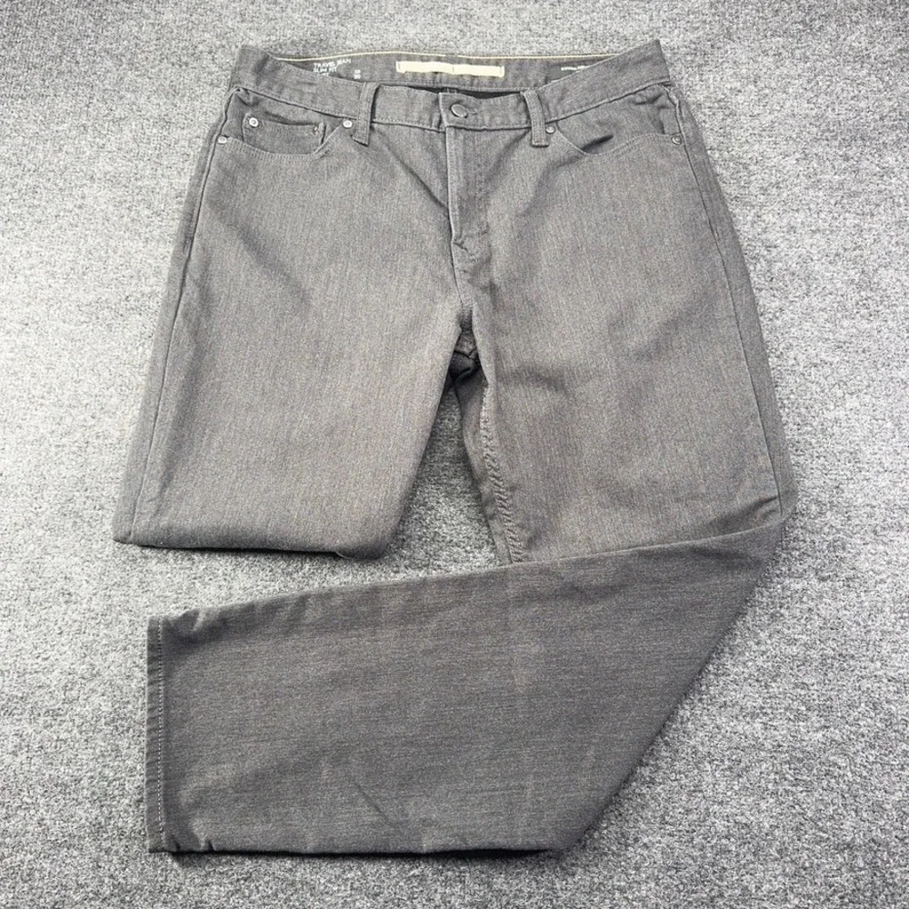 Banana Republic Mens Travel Jean Slim Fit Gray 32x30 Stretch Denim Pants